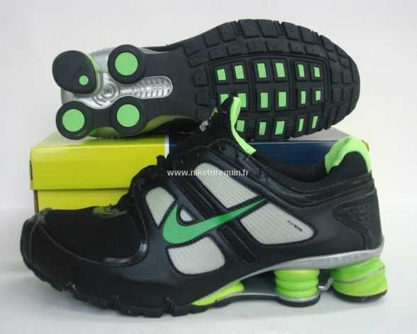 Noir Et Vert Nike Shox R6